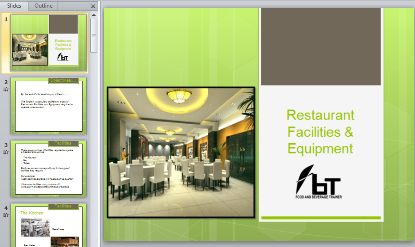 Restaurant Facilities & Equipment